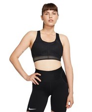 NEW Nike Swoosh Women's Black Dr-Fit Versatile Medium Support Sports Bras 25A