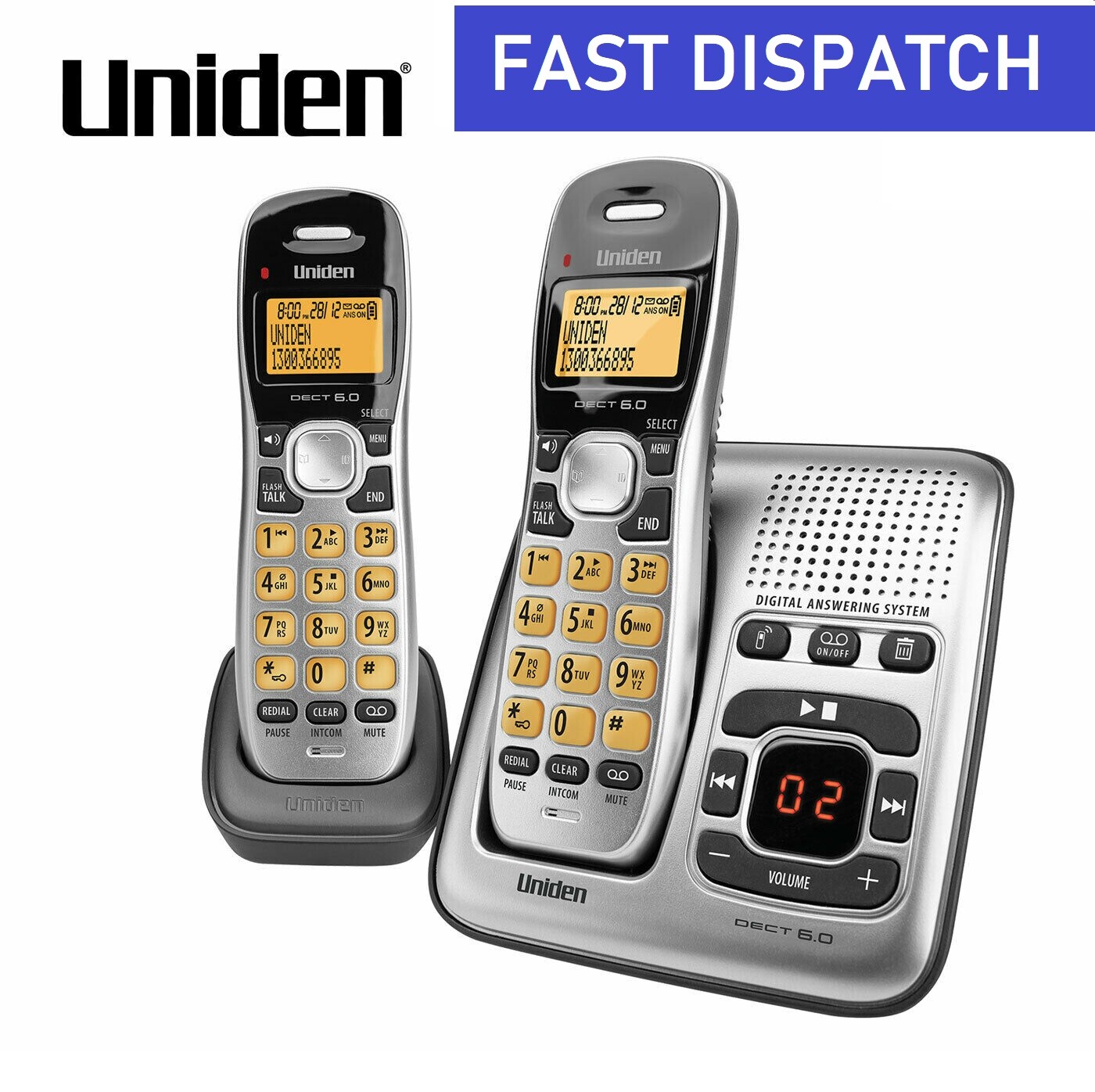 Cordless Home Phone NBN Compatible Telephone Answering Handset Digital