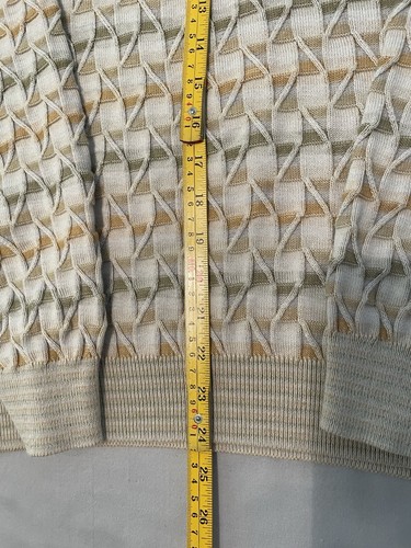 Talbots Sweater Men’s Size XL Brown Green Geometric Design Pima Cotton - Picture 5 of 6