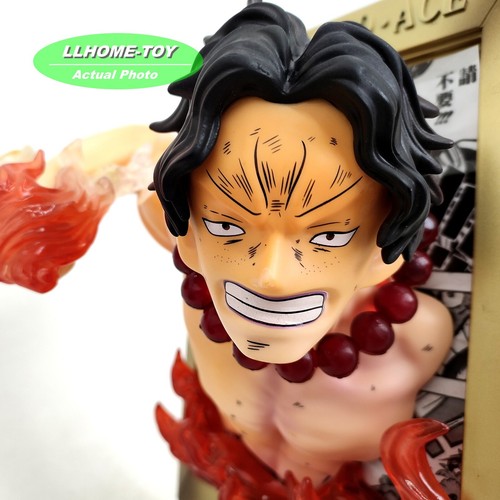 Anime OP Kids Portgas D Ace Flame Fire Fist Brother Figure Statue Toy Gift - Picture 4 of 9