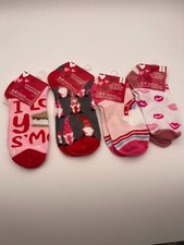 4 pairs Valentine  s Day Socks Low Cut Size 5-9