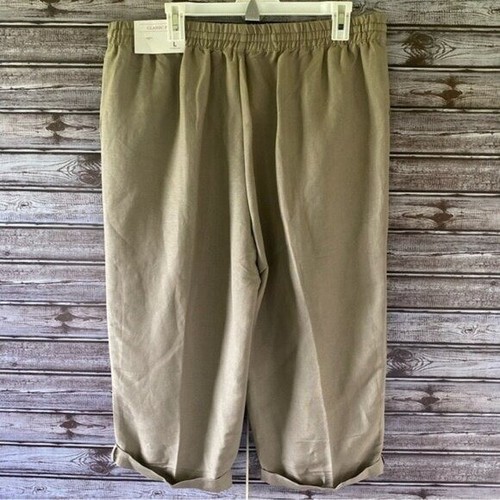 Christopher & Banks Women's Classic Fit Capri Pants Size L Linen Blend NWT - Picture 2 of 8