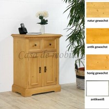 Massivholz Dielen-kommode 62x82x39cm Fichte Flur-schrank Anrichte Telefon-tisch