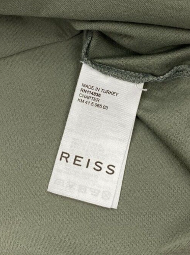 Camisa Reiss Para Hombre Verde Salvia XS Extra Pequeña Algodón Mercerizado Manga Larga A - Imagen 10 de 10