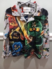 BOYS PAJAMA TOP ONLY LEGO NINJAGQ SPINJITZU ALL OVER PRINT SIZE 6/7 USED