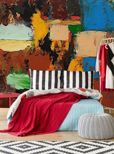 3D Blue Square Watercolor NA344 Wallpaper Wall Mural Self-adhesive Allan P Fay - Picture 2 of 11
