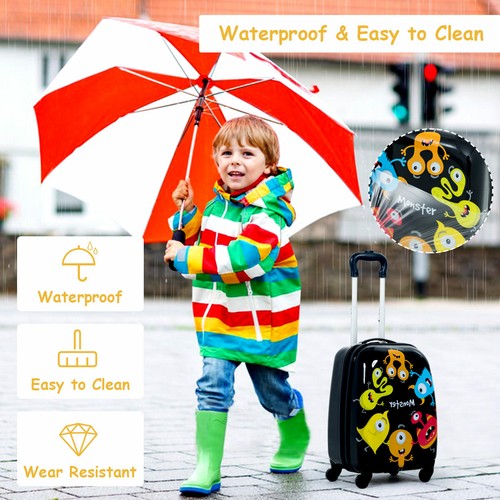 2PC Kids Luggage Set 16"/18"Suitcase+13"Backpack Carry On Bag Travel Cover Gif - Picture 50 of 86