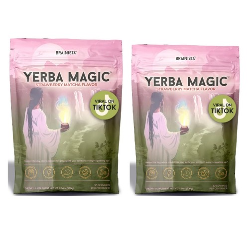 Brainista Yerba Mate Instant-Teepulver 3 in 1 Super Drink Erdbeer-Matcha-Geschma - Bild 9 von 10