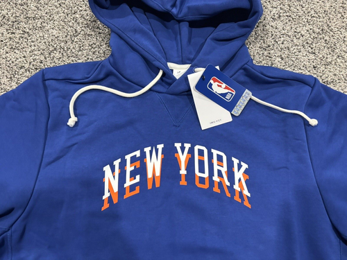 New York Knicks Nike 2024/25 City Edition Courtside Standard Issue Hoodie - Blue - Picture 6 of 7
