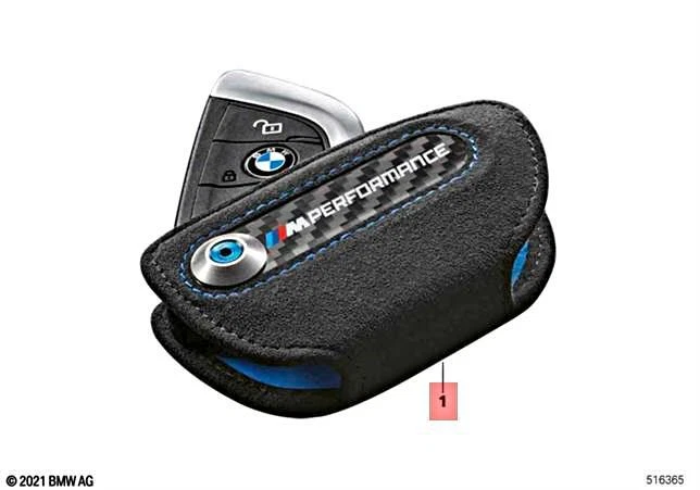 Genuine BMW M Performance Alcantara Key Fob Holder Bag Carbon Cover  82292355519