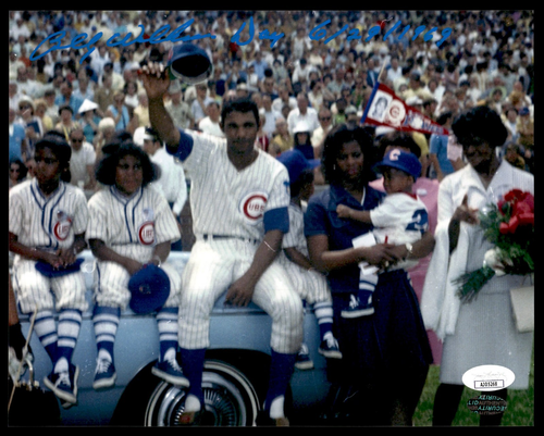 BILLY WILLIAMS SIGNED 8X10 INSCRIBED BILLY WILLIAMS DAY 6/29/1969 WITH JSA COA - Picture 1 of 2