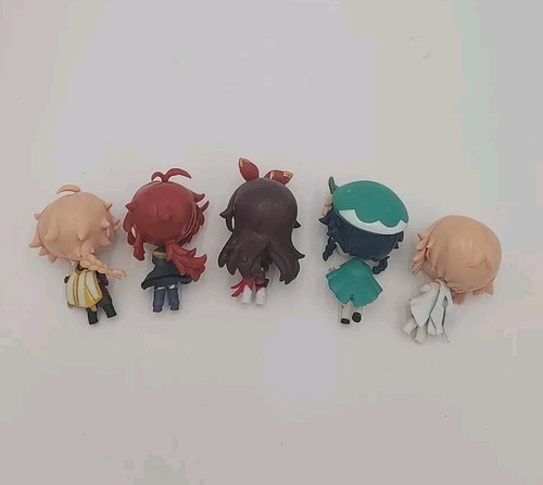 5 Genshin Impact 3" Trading Figures Aether Lumine Amber Venti Diluc NO Stands - Picture 2 of 22