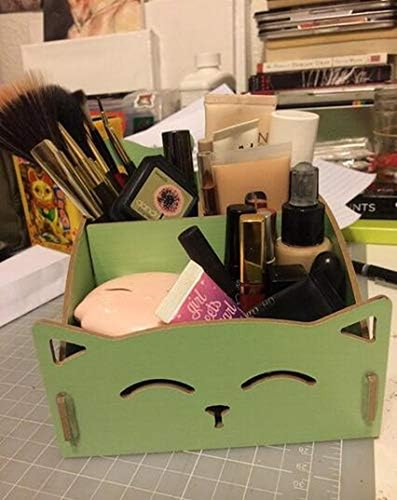 DIY Cat Storage Artwork Cosmetic Collection Pen Pencil Holder Organizer Desk Sor - Picture 8 of 12