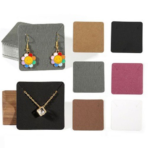 50Pcs Jewelry Fold Over Necklace Earring Bracelet Display Cards Package Tag - Picture 2 of 46