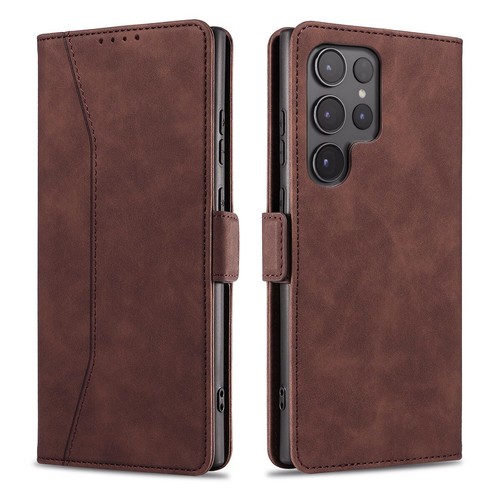 For Samsung S22 Ultra Leather Flip Magnetic Case Cover / Privacy Tempered Glass - Picture 19 of 24