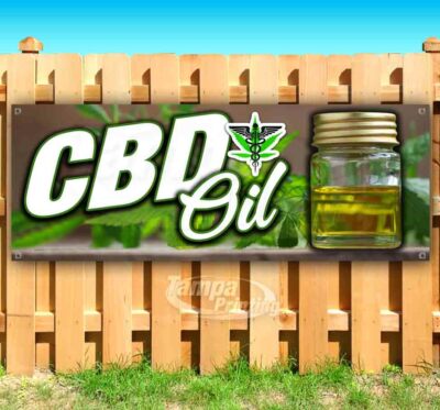 CBD Oils and More 13 oz Heavy Duty Vinyl Banner Sign with Metal Grommets CBD Oil Sold HERE New 20 x 52 Store Advertising Flag CBD Oils and More 13 oz Heavy Duty Vinyl Banner Sign with Metal Grommets CBD Oil Sold HERE New 20 x 52 Store Advertising Flag
