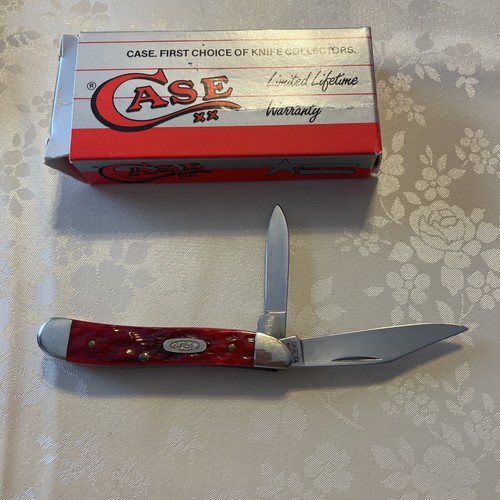 CASE RED BONE PEANUT KNIFE NEVER USED IN BOX # DR 6220 SS