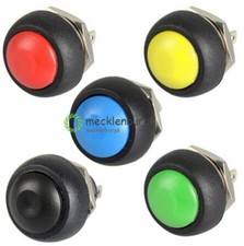 6 Colors 12mm Mini Round Switch Waterproof Momentary ON/OFF Push Button NEW