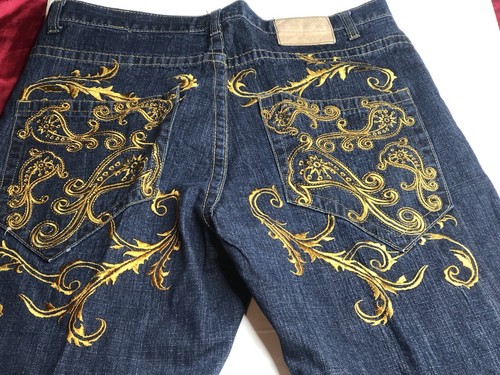 Vintage Y2K Red Ape Jeans Baggy Wide Leg Skater 38x30 - Picture 2 of 9