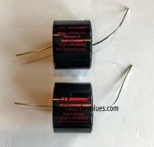 PAIR TWO Mundorf MCap 1000 VDC SUPREME EVO Alum Oil Capacitor 3.3uf 3.3 uf