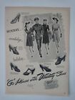 1940s Vitality Women Shoes Military Pilot Entourage B&W Wwii Vtg Poster Print Ad