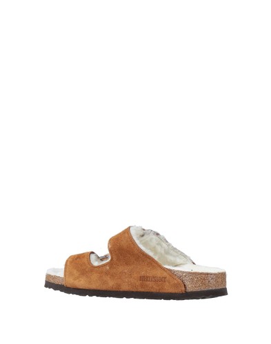 RRP €150 BIRKENSTOCK Arizona Suede Leather Sandals US9 UK7 EU40 Shearling Lining - Picture 5 of 7