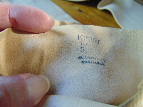 Vintage lady's leather gloves- Kislav- washable- size 6 1/2 - Picture 5 of 6