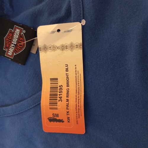 Genuine Harley-Davidson TANK TOP size Small NEW Bright Blue Men's Keywest FL - Picture 14 of 15