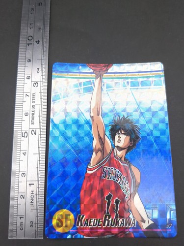 Kaede Rukawa #7 Holo SLAM DUNK Karte Carddass BANDAI 1994 Japan TV Anime TCG B1 - Bild 4 von 14