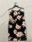 Shein dress casual 10/12yr  ,Black Floral, summer party, birthday knee length