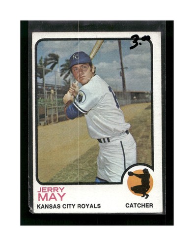 1973 Topps Jerry May Baseballkarte Royals #558 hoch # EX-NM