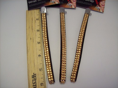 Quantity 3 Vivitar Rose Gold Tone Rhinestone Designer Wrist Strap - Picture 3 of 5