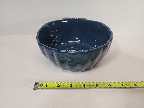 RAE DUNN "HAPPY AS A CLAM" SERVING BOWL NAVY 6.5x6.25" #213 - Picture 10 of 10