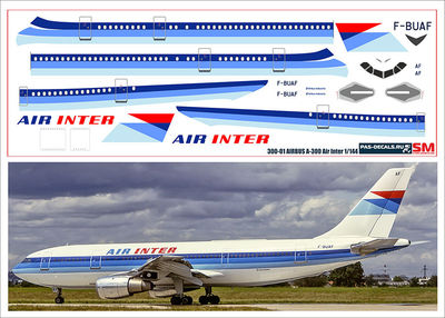 1/144 PAS-DECALS Airbus 300 Air Inter Airfix, Daco.