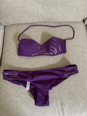 La Perla Purple Bikini 30B Size 2 US