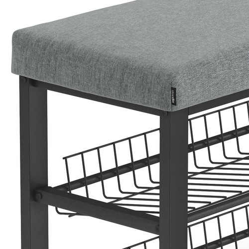 Stabiles Schuhregal 81 cm gepolstert Sitzbank Schuhbank Schuhständer Schuh Regal - Bild 15 von 24