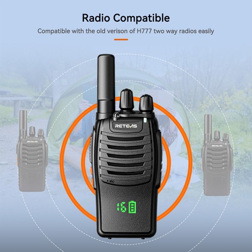 Radio bidirezionale ricaricabile 4*Retevis H-777H Business 2W per lavoro/negozio - Foto 8 di 16