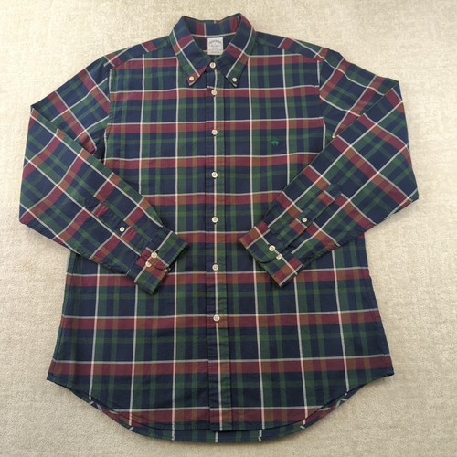 Camisa Brooks Brothers Para Hombre L Colorida Cuadros Regent LS Oxford Lamo Logo Preppy - Imagen 2 de 11