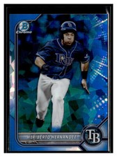 2022 Bowman Chrome Sapphire #BCP-143 Heriberto Hernandez Tampa Bay Rays