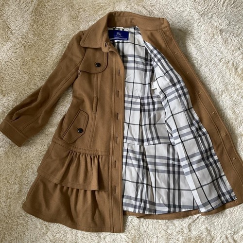 BURBERRY LONDON BLUE LABEL Wool Coat Pea Coat Brown Women Size 36/US:XS - Picture 11 of 13