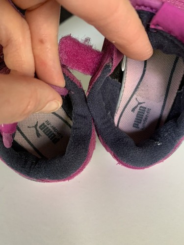 PUMA SUEDE Kinder-Fit 356373-21 Purple Shoes Girls Toddler Size 8C Sneakers E59 - Picture 7 of 12