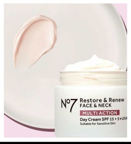 No7 Restore & Renew Face and Neck Multi-Action Day Cream - 50 ml - Picture 2 of 7