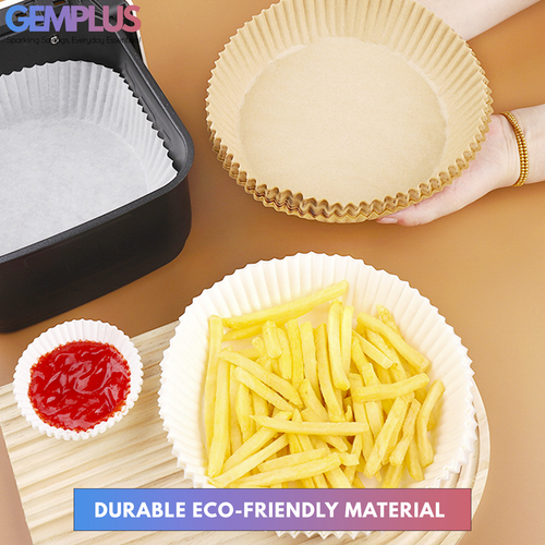 GEM+ | 100pcs Disposable Air Fryer Liners – Round & Square - 6.3" and 8" Sizes - Picture 7 of 21
