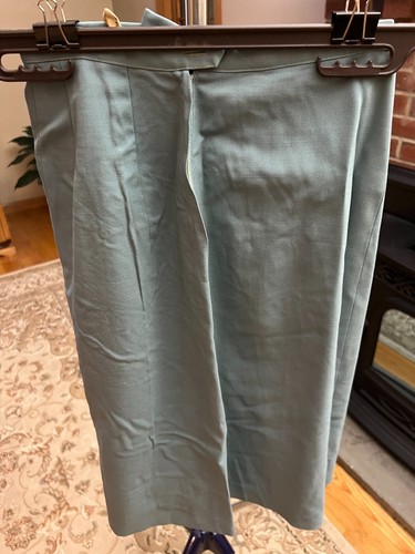 Vtg TWA Flight Attendant Uniform 1960s Aqua 3 piece Jacket Slip Skirt - Picture 11 of 14