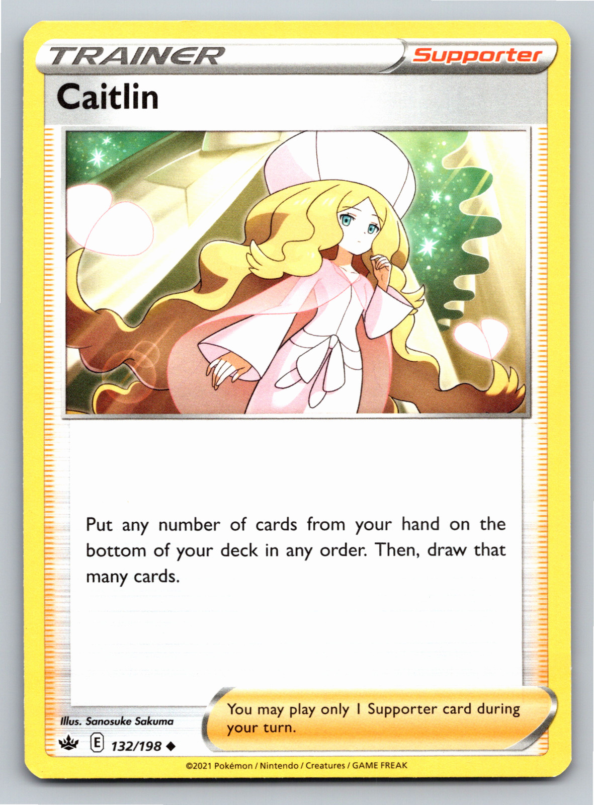 Caitlin 132/198 Uncommon Chilling Reign Pokemon Card - NM Near Mint