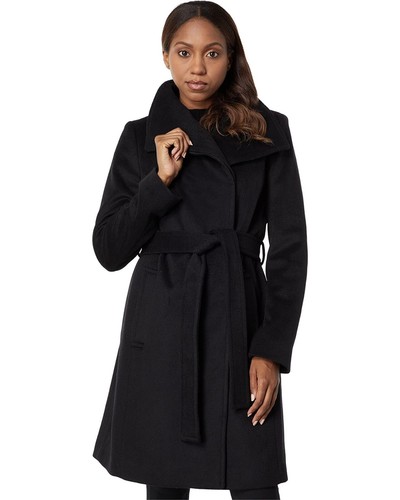 MICHAEL KORS Black Hidden Button Classic Long Jacket XS = 0/2 (MISSING BELT) 🖤 - Picture 10 of 11