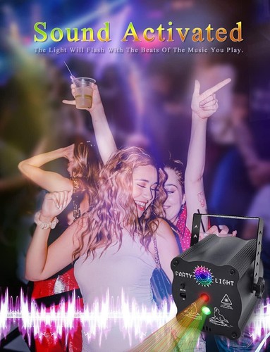 Party Lights Dj Disco Lights, Sound Activated Lights with Remote Control Dance - Picture 2 of 7