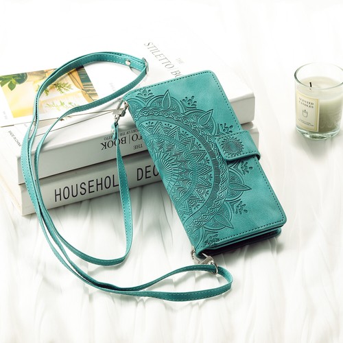 For iPhone 16 Pro Max 16e 15 14 13 12 Magnetic Leather Zipper Wallet Strap Case - Picture 30 of 59