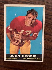 1961 TOPPS #59 JOHN BRODIE SAN FRANCISCO 49ERS NM FOOTBALL CARD