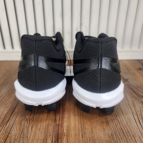 Adidas Icon 8 MD IG7201 Kids Size 12 Black White Athletic Molded Baseball Cleats - Picture 5 of 11